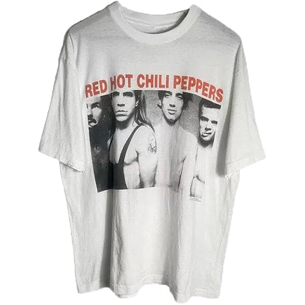 Amazon | [against] ロックTシャツ ヴィンテージ加工 Red Hot Chili